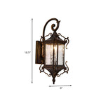 Rustic Metal Outdoor Wall Sconce Light