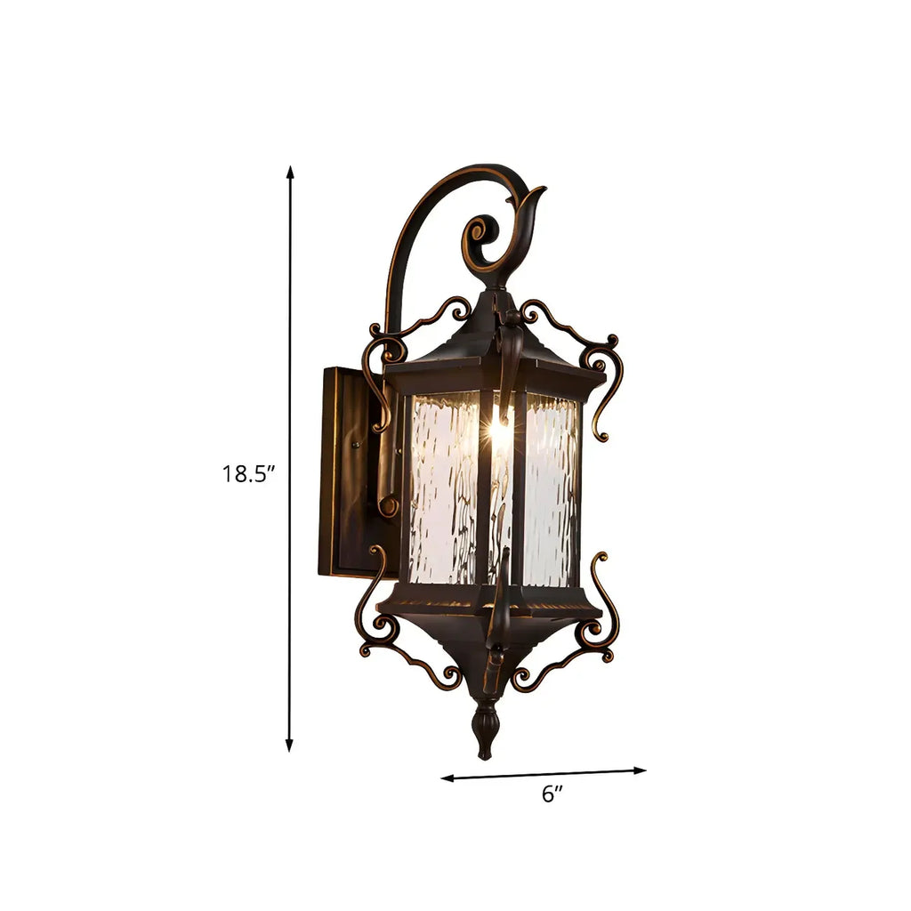 Rustic Metal Outdoor Wall Sconce Light