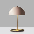 Simplistic Dome Shade Gold Table Lamp for Residential