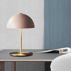 Simplistic Dome Shade Gold Table Lamp for Residential
