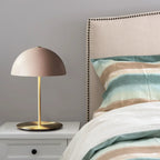 Simplistic Dome Shade Gold Table Lamp for Residential