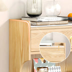 Standard Natural Wood Storage Dining Hutch Cabinet