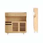 Standard Natural Wood Storage Dining Hutch Cabinet
