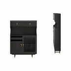 Standard Natural Wood Storage Dining Hutch Cabinet
