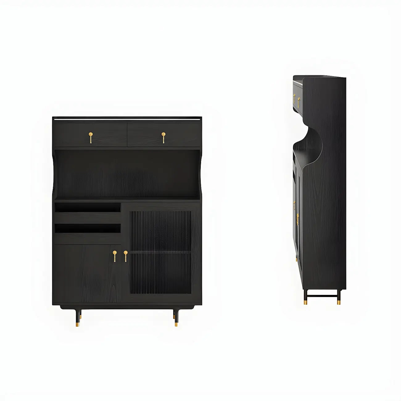 Standard Natural Wood Storage Dining Hutch Cabinet