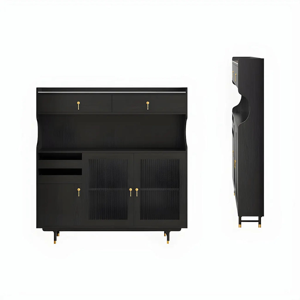Standard Natural Wood Storage Dining Hutch Cabinet
