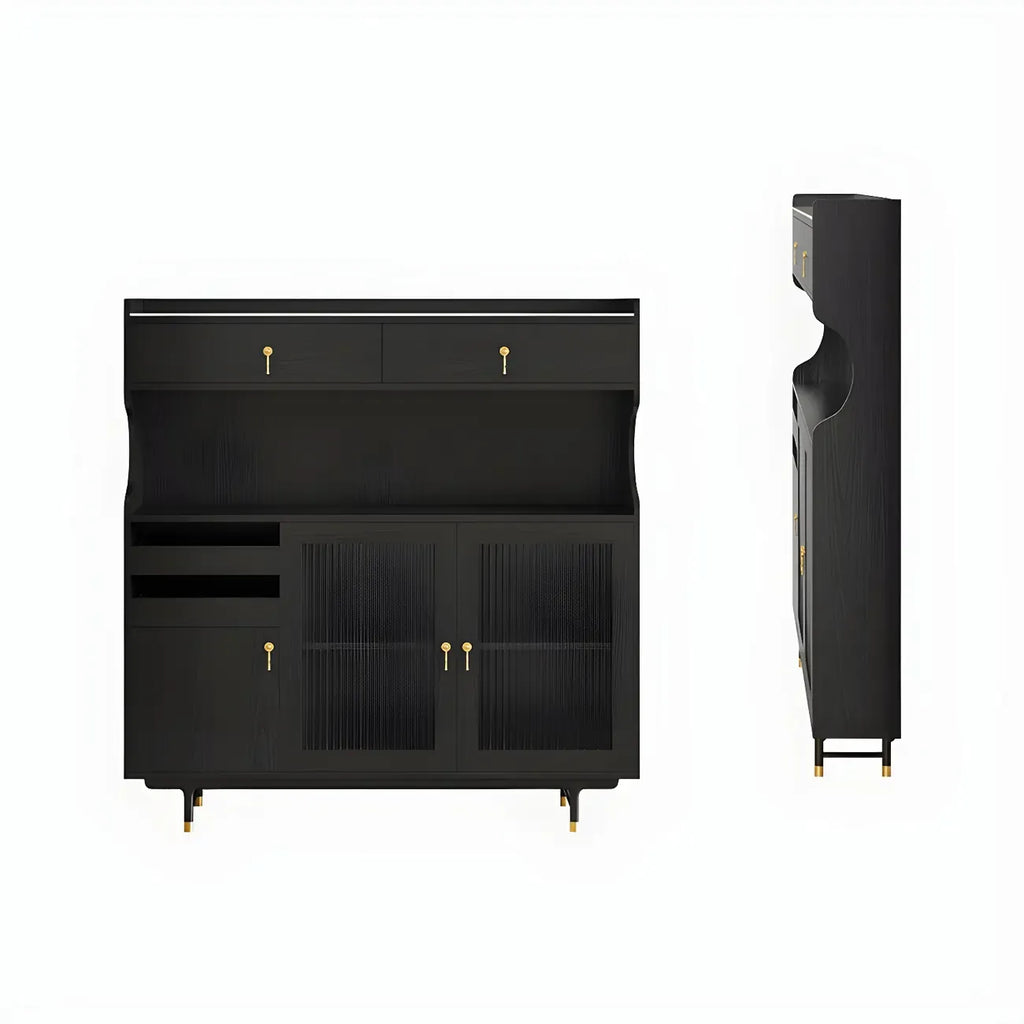 Standard Natural Wood Storage Dining Hutch Cabinet