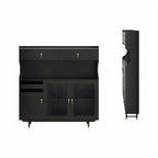 Standard Natural Wood Storage Dining Hutch Cabinet