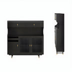Standard Natural Wood Storage Dining Hutch Cabinet