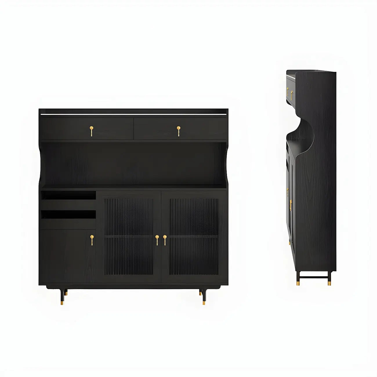 Standard Natural Wood Storage Dining Hutch Cabinet