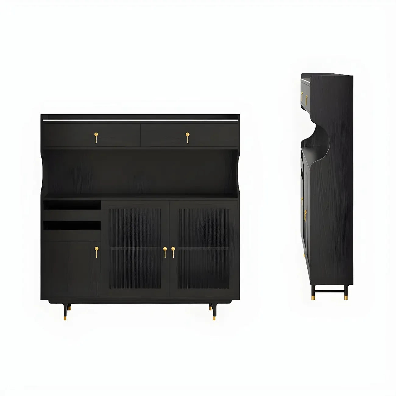 Standard Natural Wood Storage Dining Hutch Cabinet