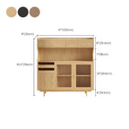Standard Natural Wood Storage Dining Hutch Cabinet