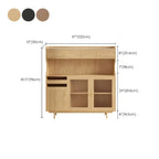 Standard Natural Wood Storage Dining Hutch Cabinet