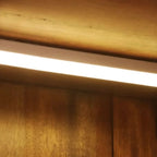 Glass Door Wooden Floor Multiple Levels Wine Cabinet with Lighting