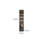 Glass Door Wooden Floor Multiple Levels Wine Cabinet with Lighting