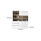 Glass Door Wooden Floor Multiple Levels Wine Cabinet with Lighting