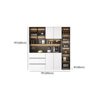 Glass Door Wooden Floor Multiple Levels Wine Cabinet with Lighting