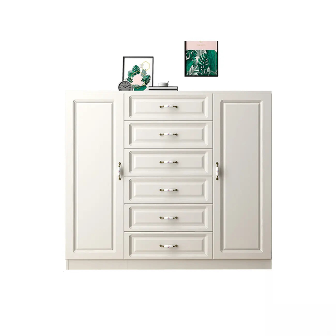 Rectangle Accent Cabinet with Ample Storage for Living Room