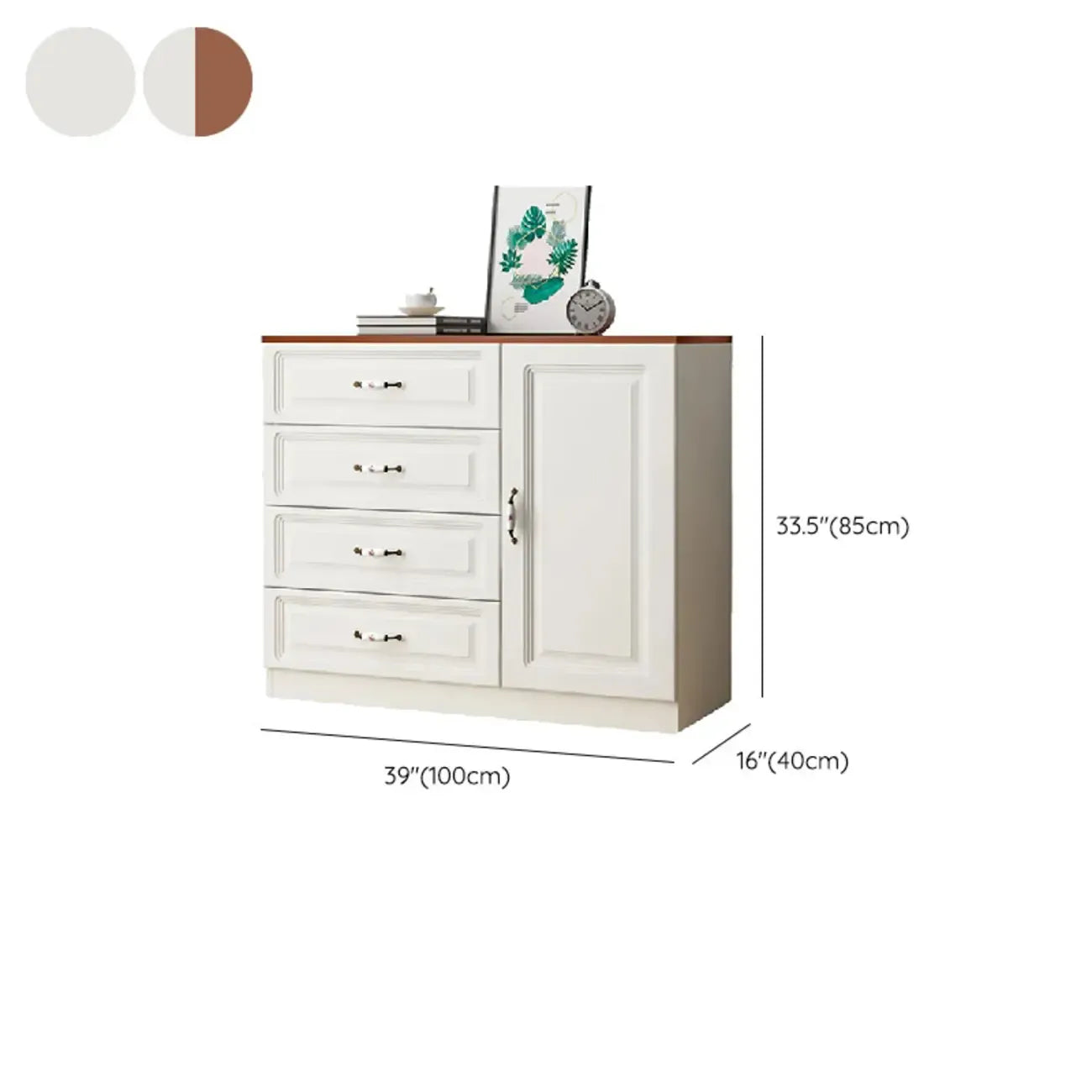 Rectangle Accent Cabinet with Ample Storage for Living Room