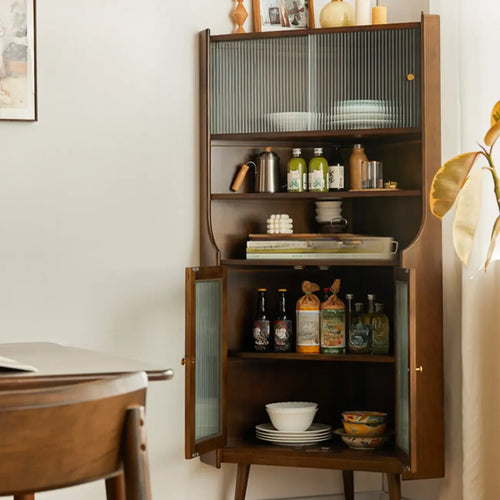 3 Legs Retro Wooden Kitchen Cabinet for Living Room Decor