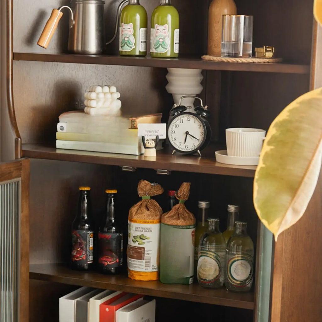 3 Legs Retro Wooden Kitchen Cabinet for Living Room Decor