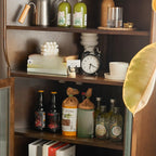 3 Legs Retro Wooden Kitchen Cabinet for Living Room Decor