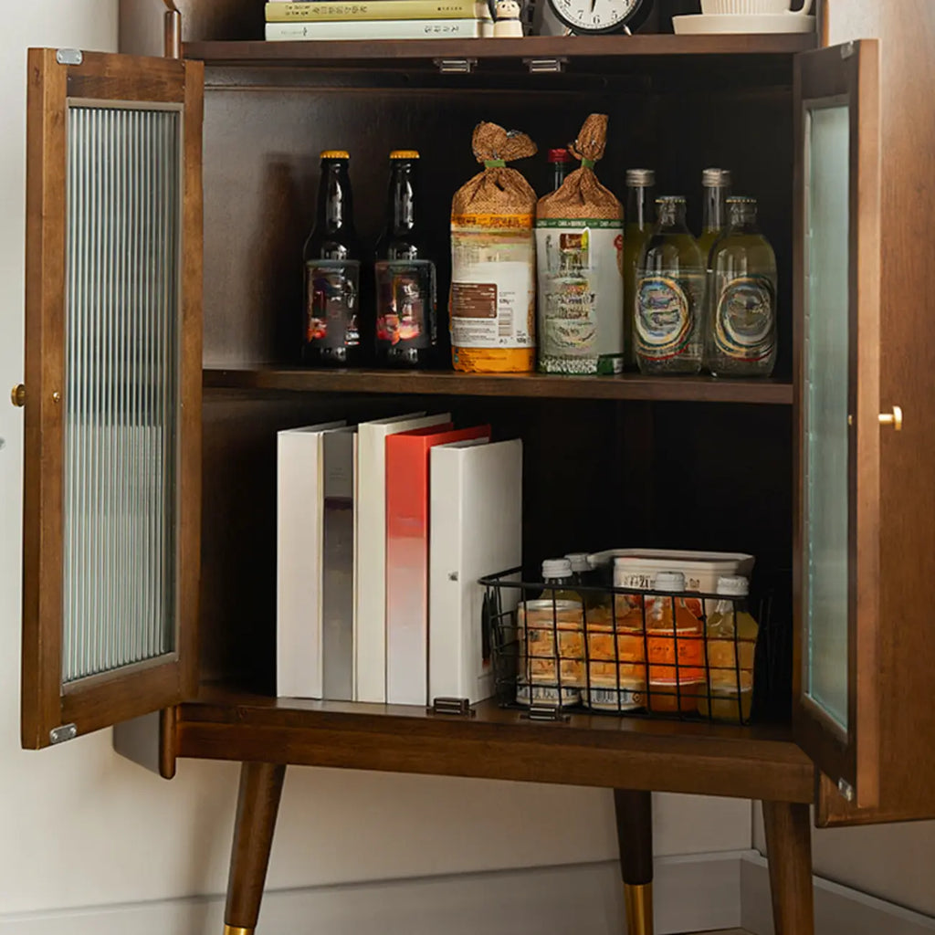 3 Legs Retro Wooden Kitchen Cabinet for Living Room Decor