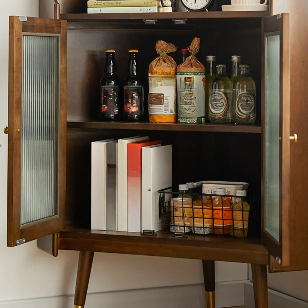 3 Legs Retro Wooden Kitchen Cabinet for Living Room Decor