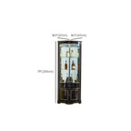 Tall Antique Black Corner Cabinet for Living Room Decor