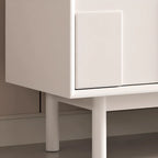 Minimalist wooden White Accent Cabinet with Straight Legs