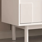Minimalist wooden White Accent Cabinet with Straight Legs