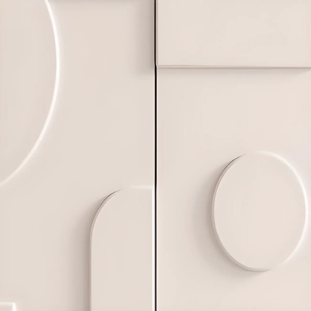 Minimalist wooden White Accent Cabinet with Straight Legs