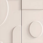 Minimalist wooden White Accent Cabinet with Straight Legs