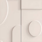 Minimalist wooden White Accent Cabinet with Straight Legs