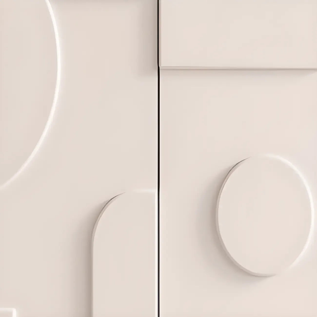 Minimalist wooden White Accent Cabinet with Straight Legs