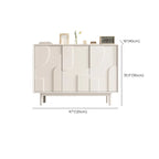 Minimalist wooden White Accent Cabinet with Straight Legs