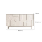 Minimalist wooden White Accent Cabinet with Straight Legs