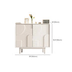 Minimalist wooden White Accent Cabinet with Straight Legs