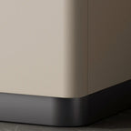 Modern Wooden Bedside Cabinet with Dual Drawers in Cream