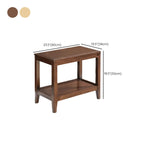 Modern Brown Wood End Table with Storage for Living Room
