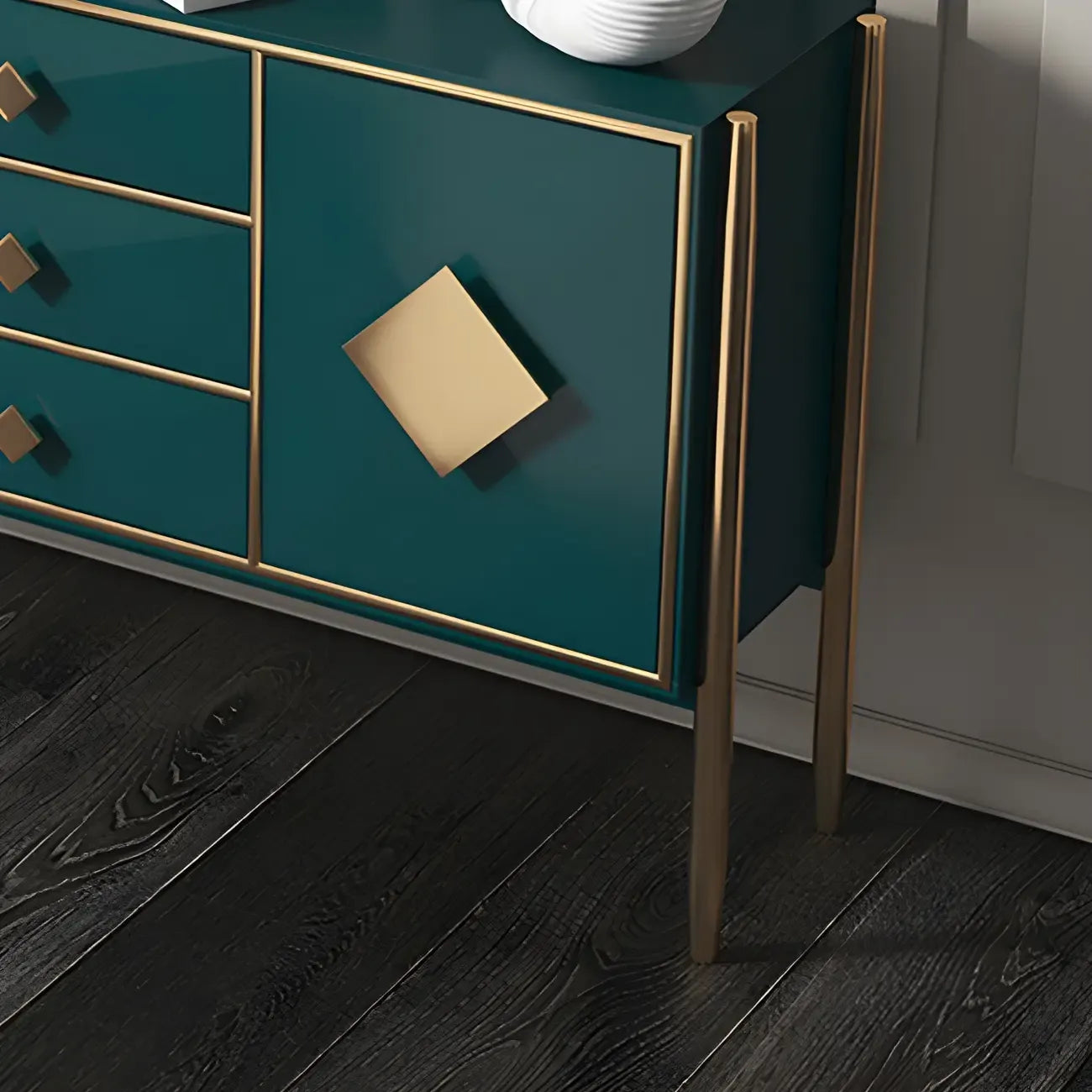 Luxury Wooden Sideboard with 3 Drawers & 2 Cabinets