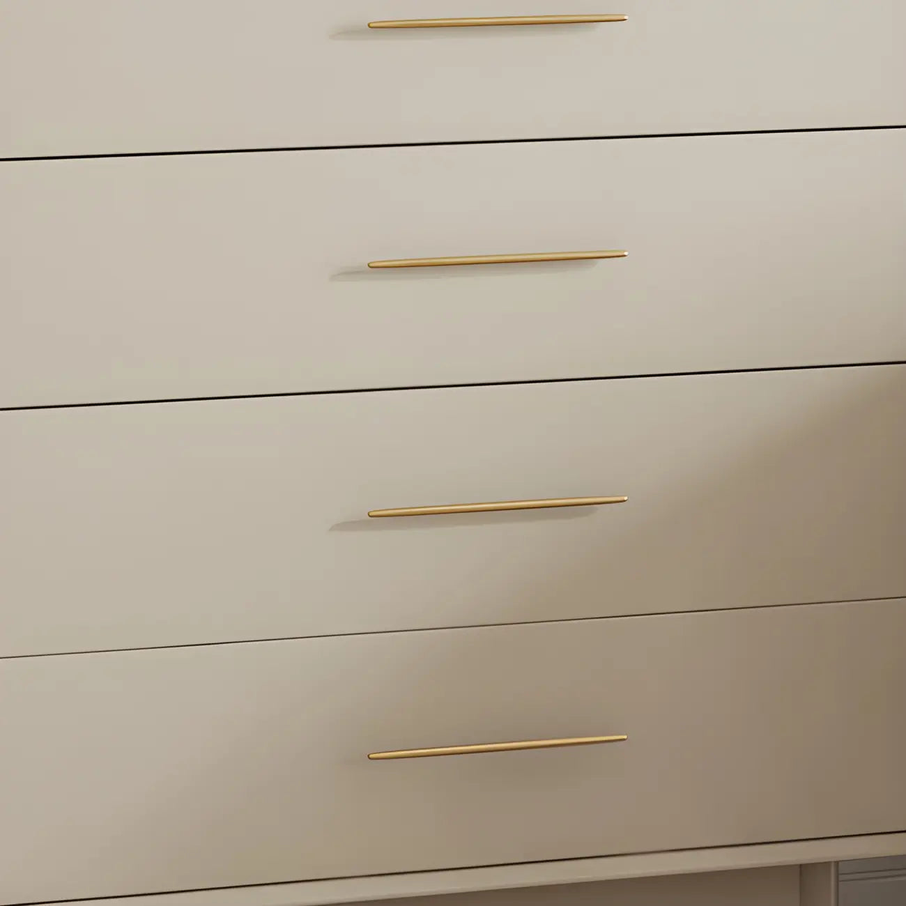 Elegant White Wooden Sideboard with Drawers & Glass Doors