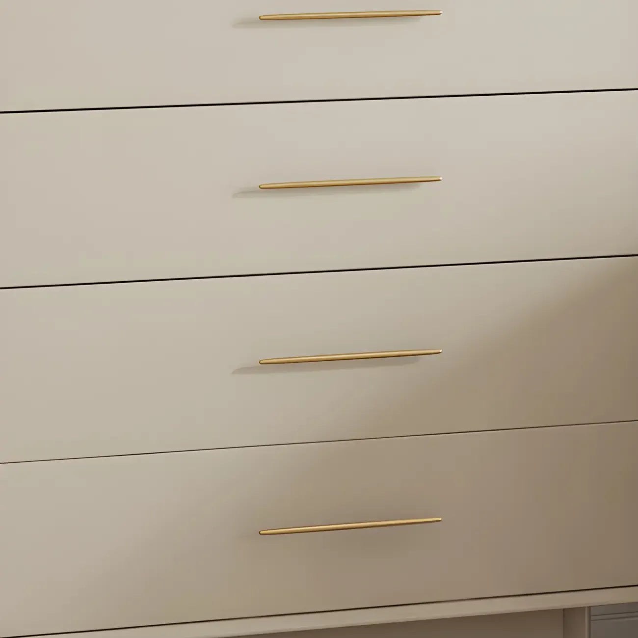 Elegant White Wooden Sideboard with Drawers & Glass Doors