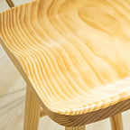 Elegant Long Bar Table with Wooden Stools