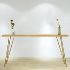 Elegant Long Bar Table with Wooden Stools