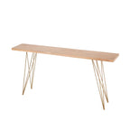 Elegant Long Bar Table with Wooden Stools