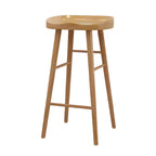 Elegant Long Bar Table with Wooden Stools