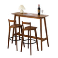 Modern Bamboo Bar Set with Footrest Stools
