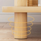 Square White Wood Side Table with Shelf