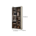 Modern White Wooden Sideboard with Glass Doors for Kitchen